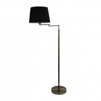 Oriel Lighting-KINGSTON Swing Arm Base in Antique Brass  With Shade 